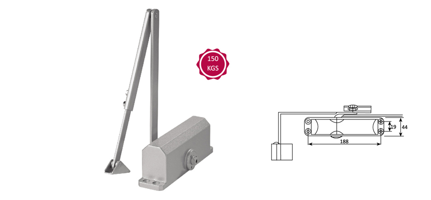 Door Closer,Two stage speed adjustable